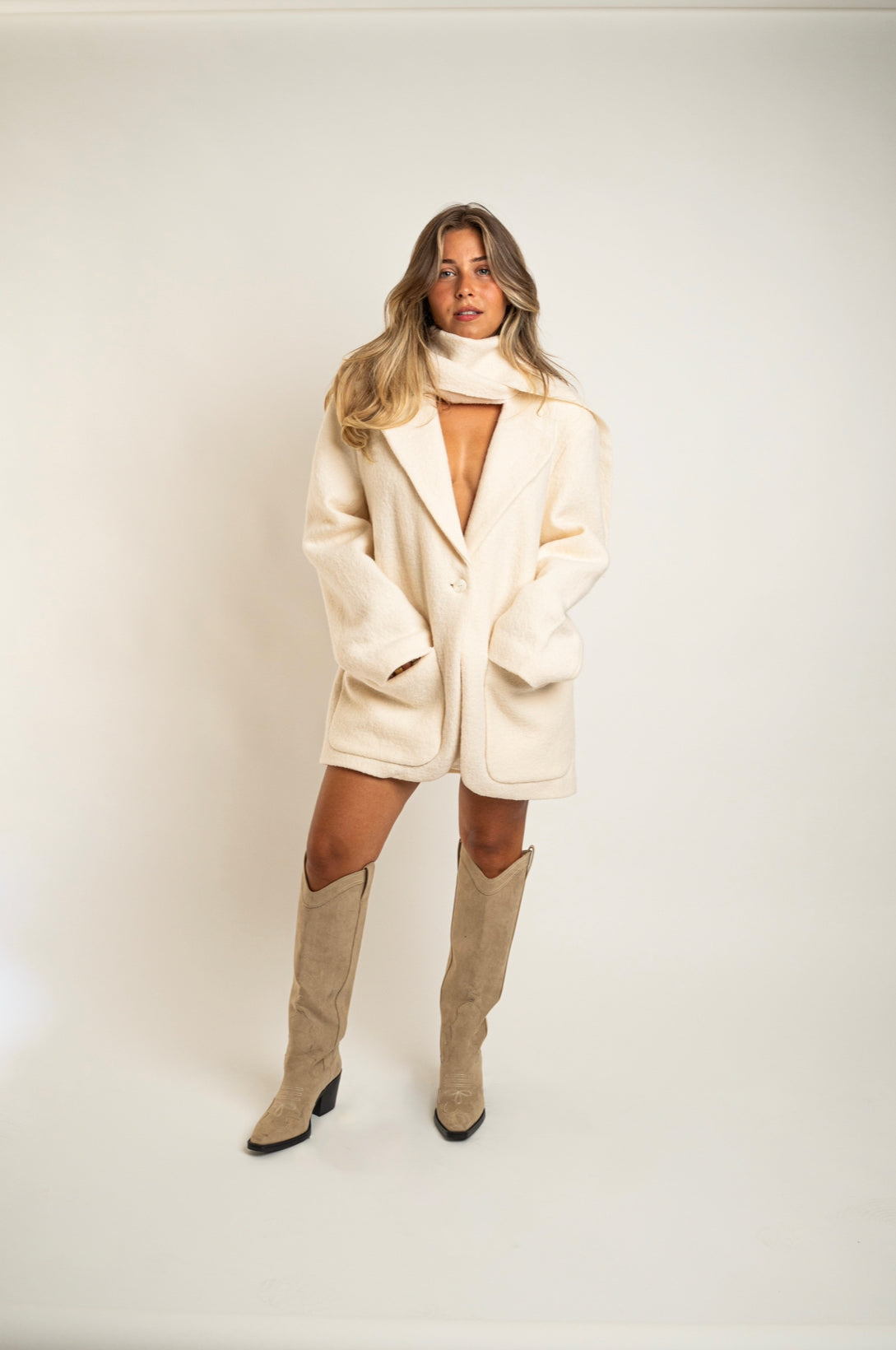 MANTEAU GIANNI ÉCRU