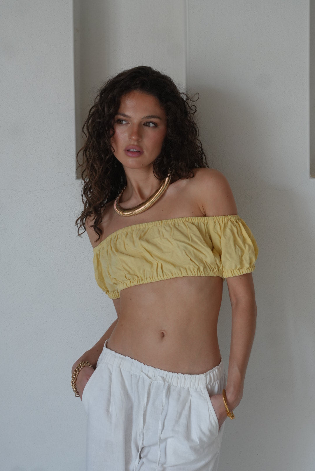 CROP TOP LISA JAUNE