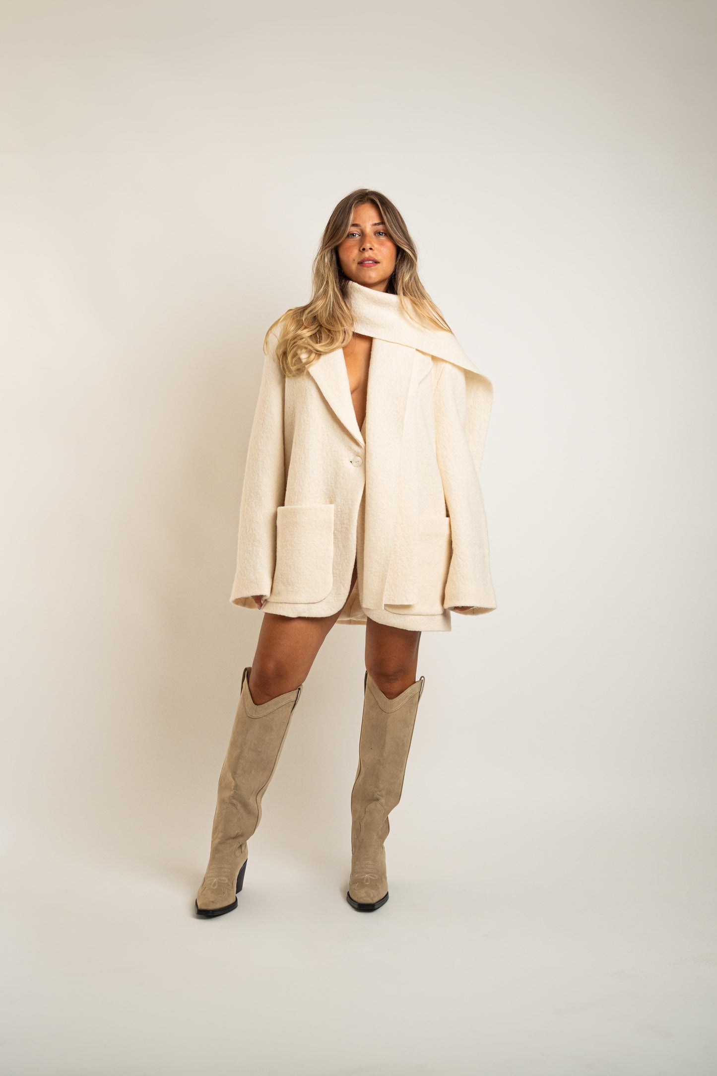 MANTEAU GIANNI ÉCRU