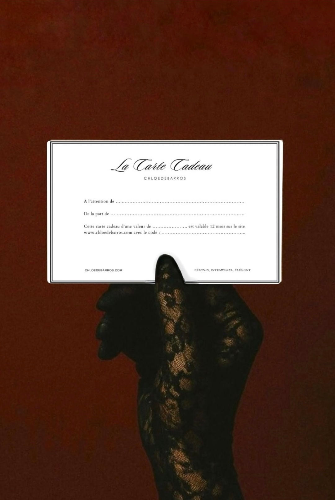 CARTE CADEAU - Format lettre